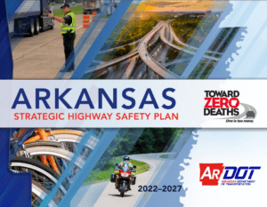 This image is the cover of the 2022-2027 Strategic Highway Safety Plan (SHSP)